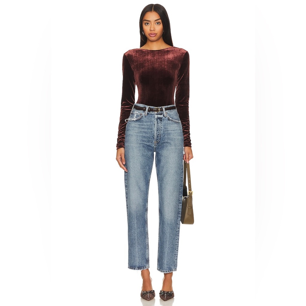 AGOLDE '90s High-Rise Straight-Leg Jeans Light Blue Wash Size 24